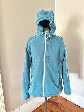 Kirkland vintage Signature Teal Blue Hooded Jacket